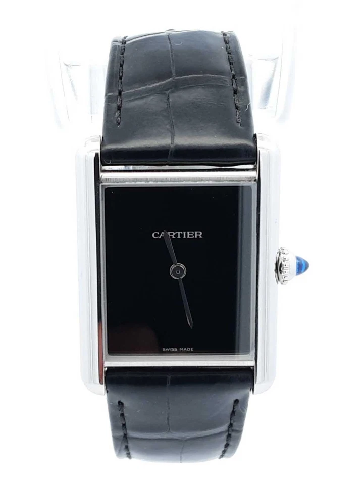 Cartier Tank Must Stainless Steel & Leather 25.5mm Quartz Watch Fw0625lrxzdu
