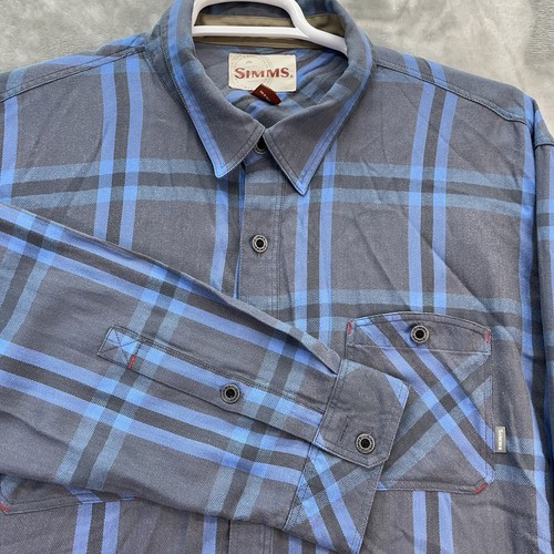 Simms Hemd Herren Gr. 2XL Schwarz's Ford Flanell Angeln Outdoor Gorpcore Tencel