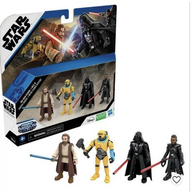 STAR WARS Mission Fleet GALACTIC CLASH Obi-Wan NED-B Vader Reva 4 Pack