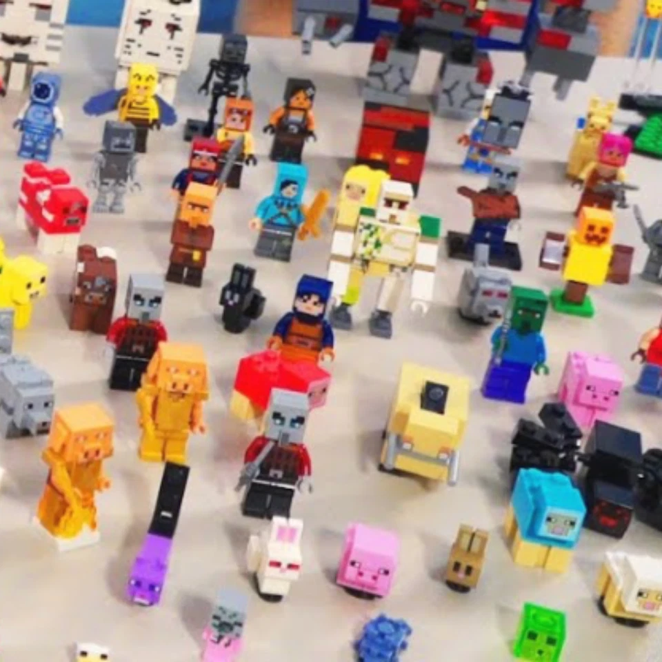 Lote a granel de 3 minifiguras de Minecraft Lego Minecraft minifiguras Creeper Steve Skeleton Foto 3 de 4