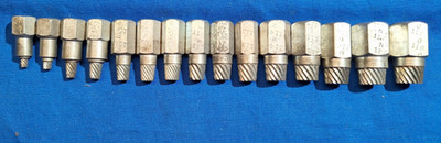 15 piece broken screw / broken bolt extractor set