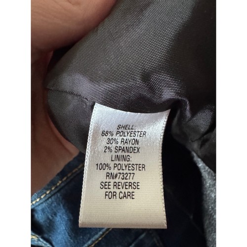 ELLE Cropped Gray Textured Jacket w/ Floral Accent - Large - Picture 10 of 13