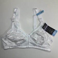 Bali Women's Double Support Spa Closure Wirefree Bra DF3372 White 34C NEW