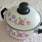 Vintage Floral Pot w/ Lid & Handles — photo 2