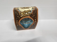 Antique Classics By Jeannette Candy Bowl & Cover Blue Glass Vintage