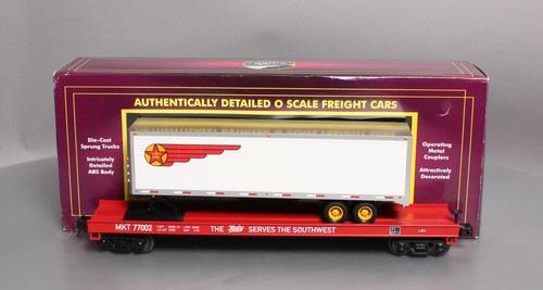 MTH 20-95216 O Missouri Kansas & Texas Railway Premier vagón plano con remolque de 40’ | Zustand: New