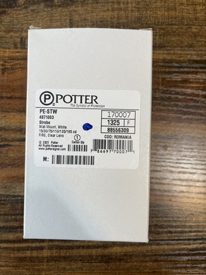 #ad NIB Potter PE STW WHITE WALL MOUNTED STROBE FREE SHIPPING $32.00