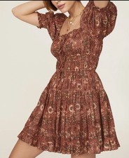ULLA JOHNSON  Sz 2 Juniper Mini Dress in Rosebud Crimson 