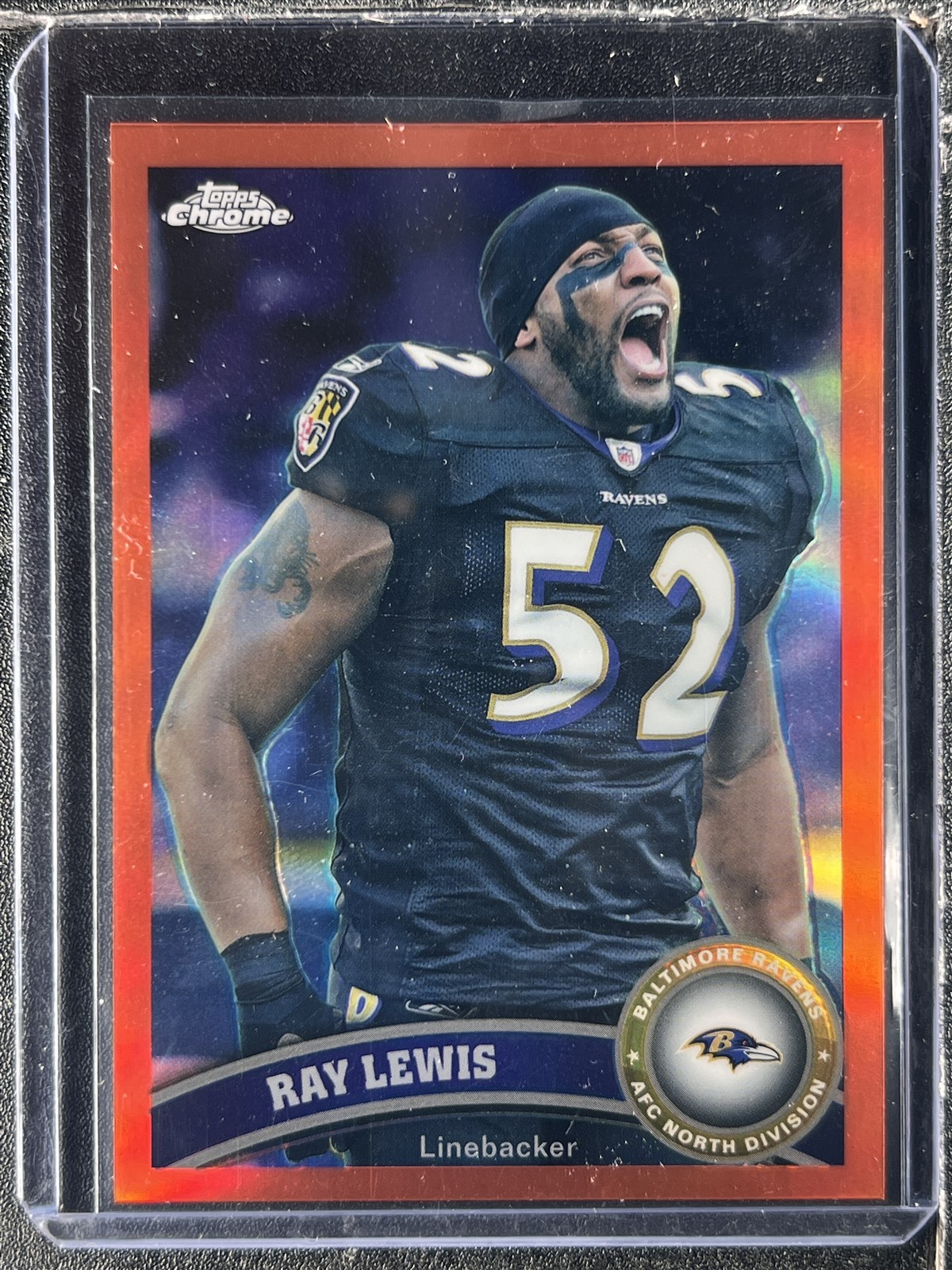 Lewis, Ray - 2011 Topps Chrome - Orange Refractor 