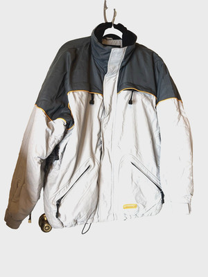 ripzone Core Full zip Hood Pockets Snowboarding Ski Jacket Two Tone Gray Mens L