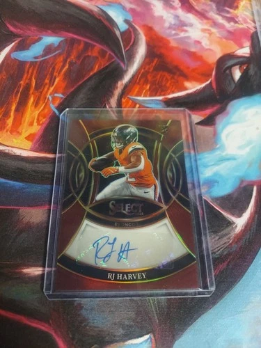 2025 Panini Select Football RJ Harvey SSP Rookie Red Prizm Autograph 62/75!!