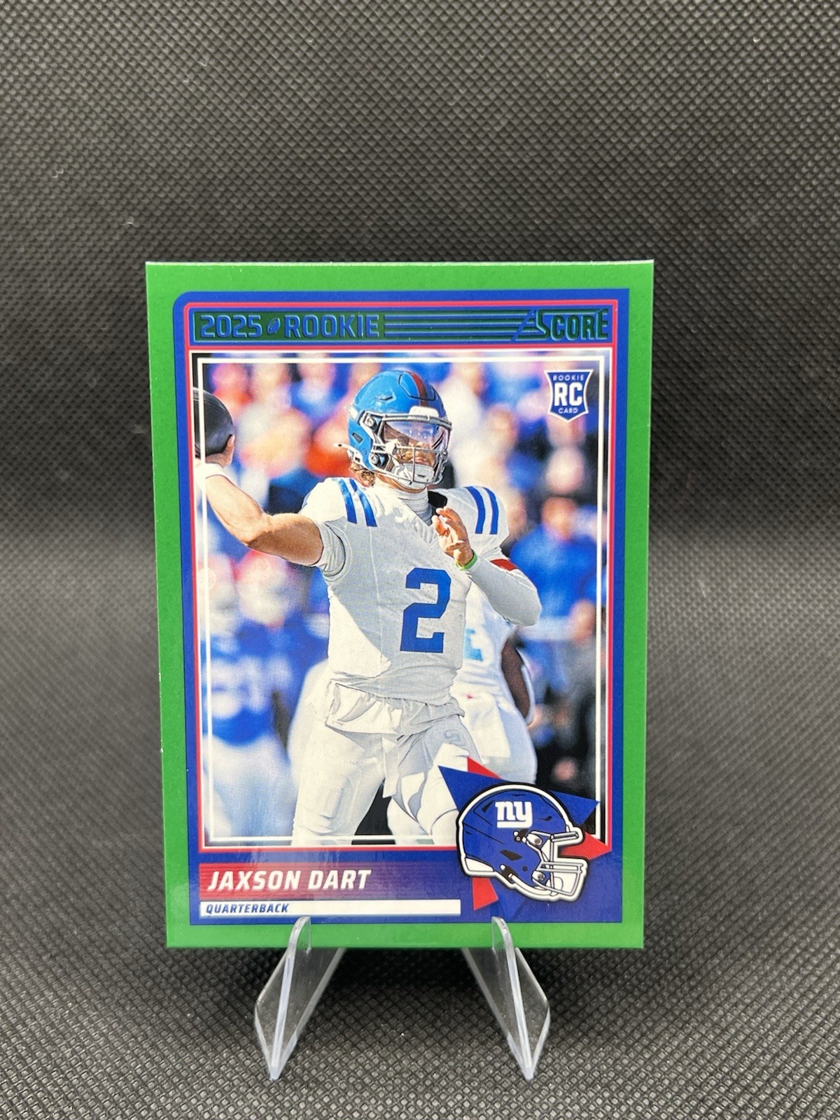 2025 Panini Score Football - Giants Jaxson Dart Green #35 (RC) NM 🔥