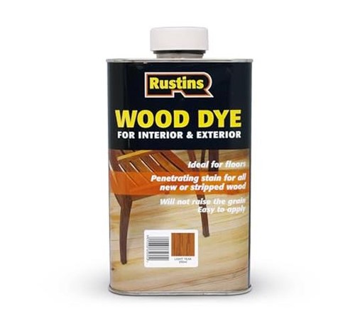 Rustins Wood Dye Light Teak 250ml  Assorted Size Names , Colour Names 