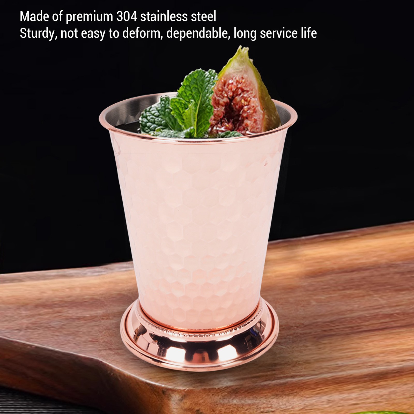 ✿ Mint Julep Cup For Cocktail 304 Stainless Steel 400ml Metal Drinking Cup For