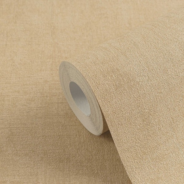 Uni-Vliestapete Mit Dezenter Leinenstruktur Und NatüRlicher Farbgebung – Beige-image