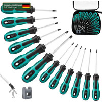 Torx Schraubendreher Set 12Tlg T5-T40 Chrom-Vanadium-Stahl Mit Magnetisierer