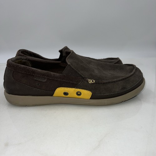 Crocs Shoes Mens Sz 10 Brown Suede 14757 Walu Accent Suede Loafer - Picture 4 of 10