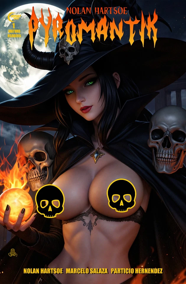 Nolan Hartsoe's PYROMANTIK #1 DARK FANTASY COMIC -cover E-OOP-RARE LIMITED