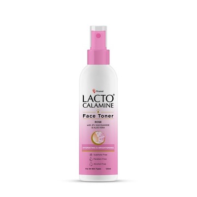 Lacto Calamine Rose Water Toner Pack of 2 | 120ml | Hydrating & Glowing Skin