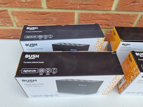 Joblot of 4 Bush Portable DAB / FM Radio, Black. Lot of 4 Bush BD-1709 Portable - Picture 3 of 24