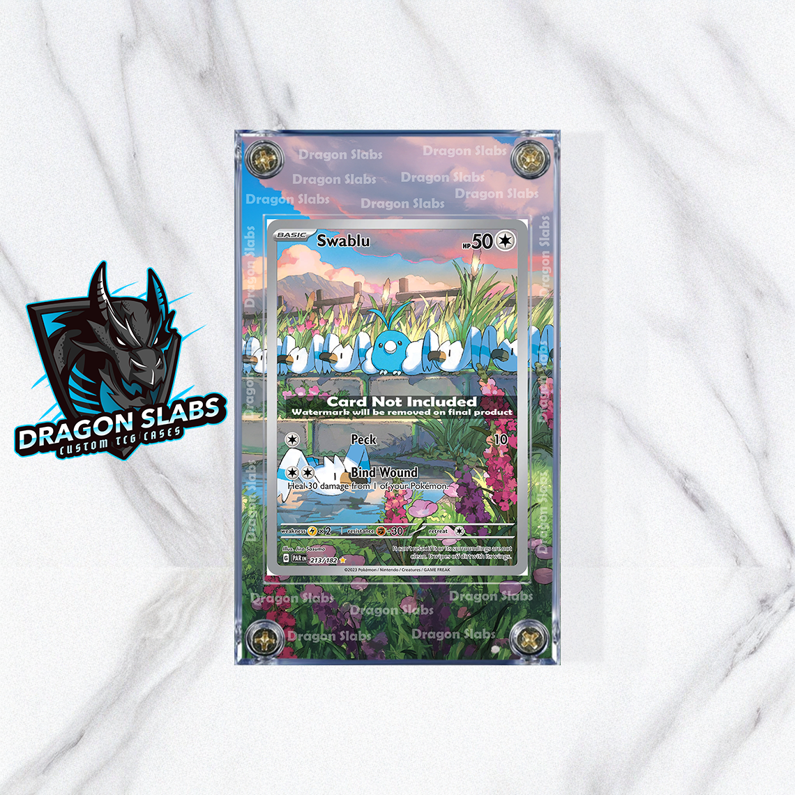 Pokemon Swablu 213/182 Paradox Rift Custom Extended Artwork Case