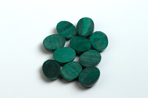 AAA Natural Malachite Flat Back Oval Cabs Loose Gemstone For Assorted Jewelry - Picture 9 of 15