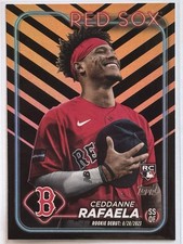 2024 Topps Update Ceddanne Rafaela RC Rookie Debut Orange Black Foil Red Sox