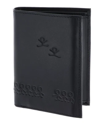oxmox Leather RFID Protect Kombibörse Geldbörse Jumping Jack Embossed Black