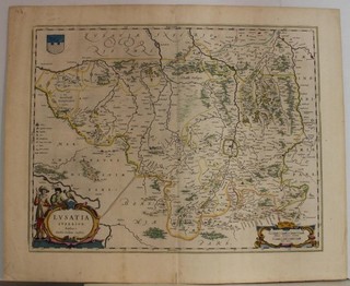 UPPER LUSATIA POLAND GERMANY 1663 BLAEU UNUSUAL ANTIQUEL COPPER ENGARVED MAP