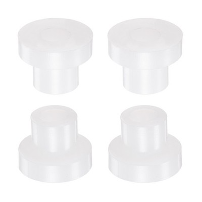 4Set Flanged Sleeve Bearings 9mm ID 15mm OD 18mm Length Nylon Bushings White