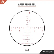 New Athlon Optics Argos BTR  8-34x56mm Rifle Scope FFP APMR IR MIL 214066