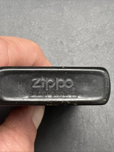 1989 black zippo lighter with the original insert five barrel hinge H V - Picture 3 of 12