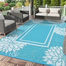 Outdoor Rugs Waterproof Plastic Straw Rug Patio Carpet for Camping Deck Backyard