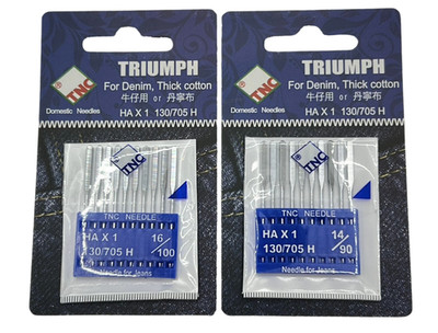 ''TNC'' Sewing Machine Needles Universal 130/705H (HAx1) Denim/Jean 10/Pack