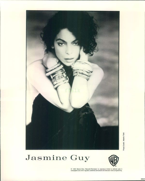 Press Photo: JASMINE GUY 8x10 B&W 1990