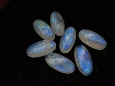 Natural Rainbow Moonstone Long Oval Cabochon 5x10mm to 8x16mm Gemstone
