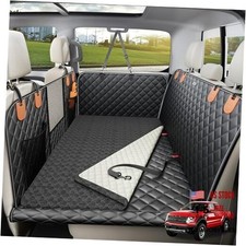 Dog Truck Seat Cover for Back Seat XL- Full-Size Trucks, SUVs Black Brown