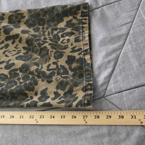 Mono para mujer Cider XS estampado de leopardo guepardo denim pierna extra ancha holgado - Imagen 14 de 17