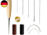 11 StüCk Ledernadel Set, Leder NäHset Ledernadeln Hand Leder Werkzeug Mit Bohr A