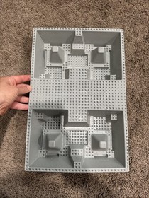 LEGO 4990 Gray Raised Baseplate Rock Raiders HQ 15x10in Castle 30271px3 Base