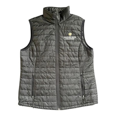 Warner Bros Vest Medium Black Quilted Discovery 100 Years Puffer New Women s L