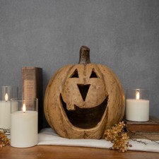 11" BEIGE BIG MOUTH PUMPKIN- Ragon House