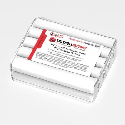 TFC Modelliermasse weiss Plastilin weich bleibend schwefelfrei 10kg (10x1000g)