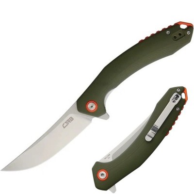 CJRB Gobi Linerlock Green G10 Folding Knife D2 Blade