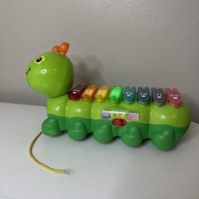 VTech Zoo Jamz Toy Caterpillar Xylophone Green 1 1/2 - 4 Years Used Tested Works