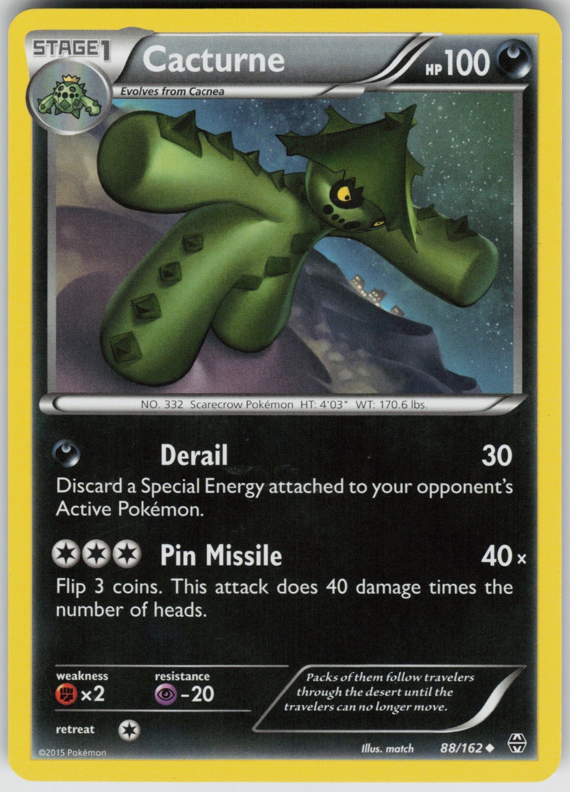 Cacturne Uncommon XY - BREAKthrough 88/162 MP