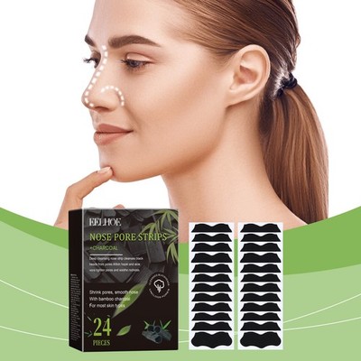 Charcoal Nose Strips with Aloe Vera, Blackhead & Pore Cleansing