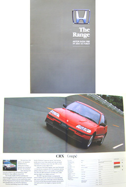 Honda Civic CRX Ballade Integra Accord Prelude Legend Motorshow 1988 UK  Brochure | eBay