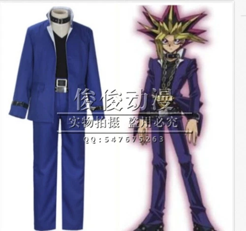 Yu-Gi-Oh! Yugi Muto Cosplay Costume Halloween Uniform Complete Outfit - Bild 1 von 4