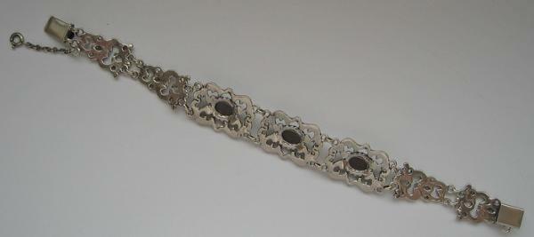 Granat Granat Granat Braccialetto con granat Garnet in da 835 argentoo antico Trachten l.19 cm 18af17 Granat Granat Granat Braccialetto con granat Garnet in da 835 argentoo antico Trachten l.19 cm 18af17